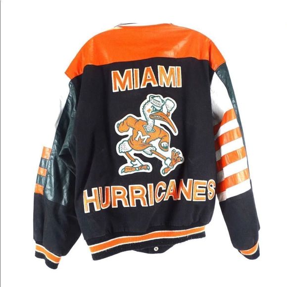 jeff hamilton Other - Jeff Hamilton leather university of Miami jacket varsity